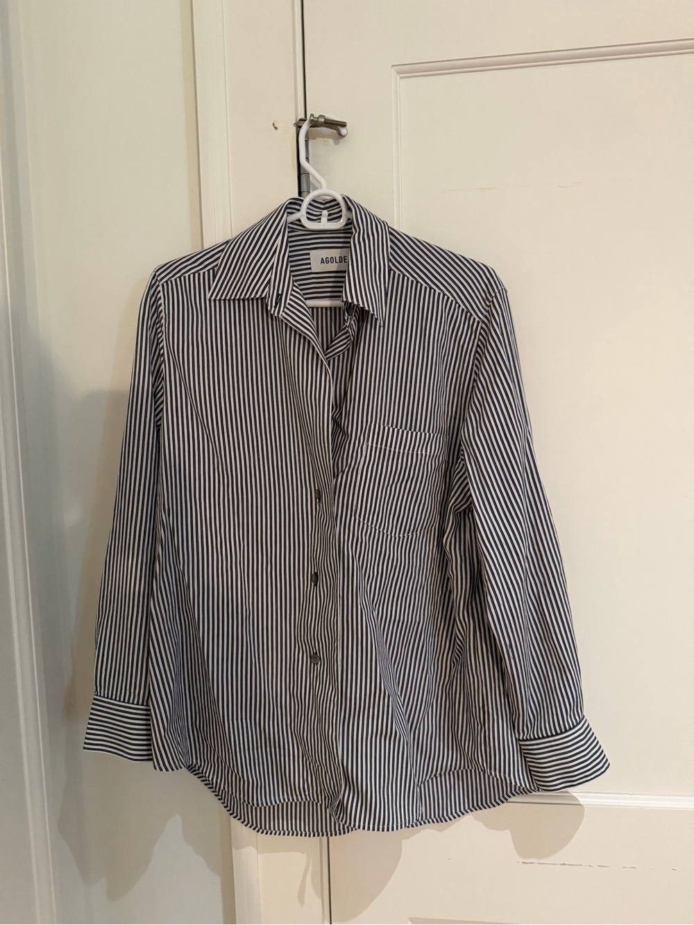 AGOLDE white and black button down. Worn once. Perfect condition.
